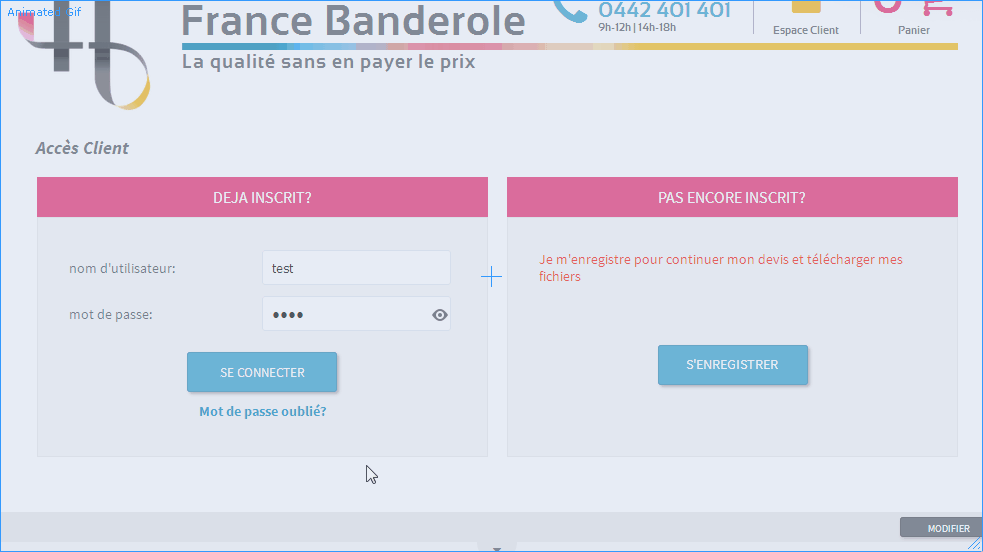 régler une commande roll up banderole oriflamme