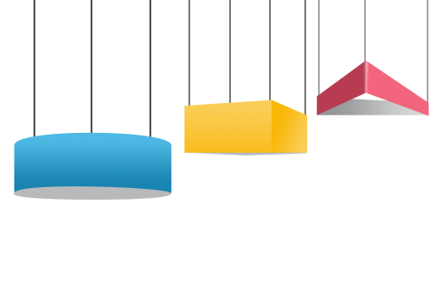 enseigne suspendue stand exposition