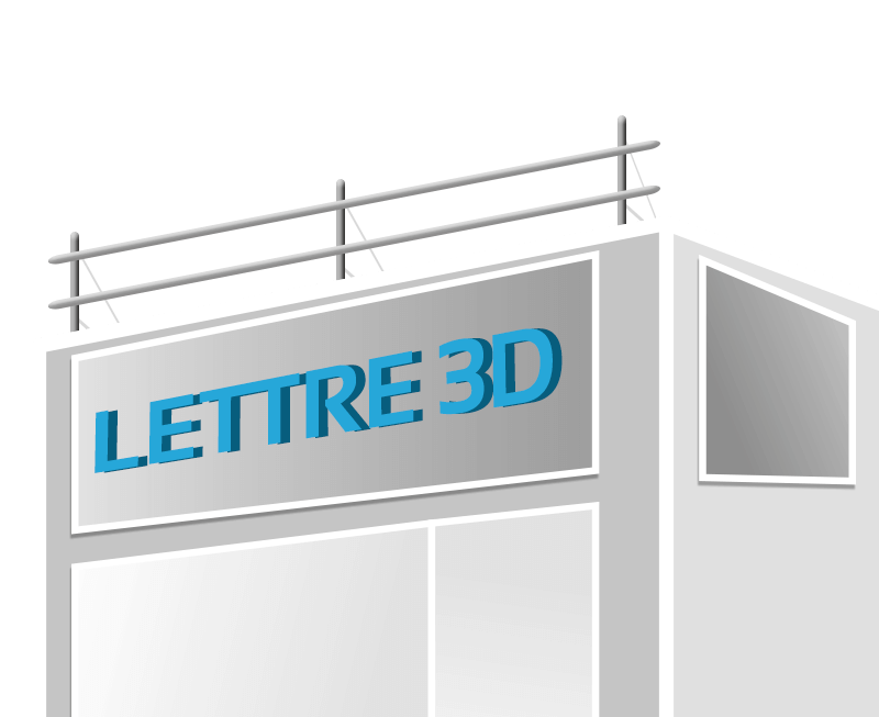 lettrage 3d enseigne publicitaire