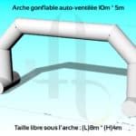 Arche gonflable taille 3 détails des dimensions