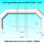Arche gonflable taille 3 détails des dimensions