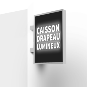 caisson drapeau lumineux