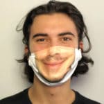 masque tissu avec bas du visage imprimé