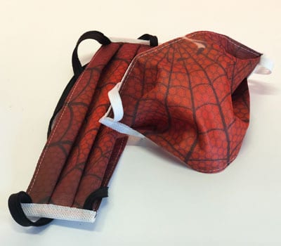 Masque barriere enfant Spider-Man de protection coronavirus Covid-19 masque barrière personnalisé taille enfant réutilisable lavable en machine