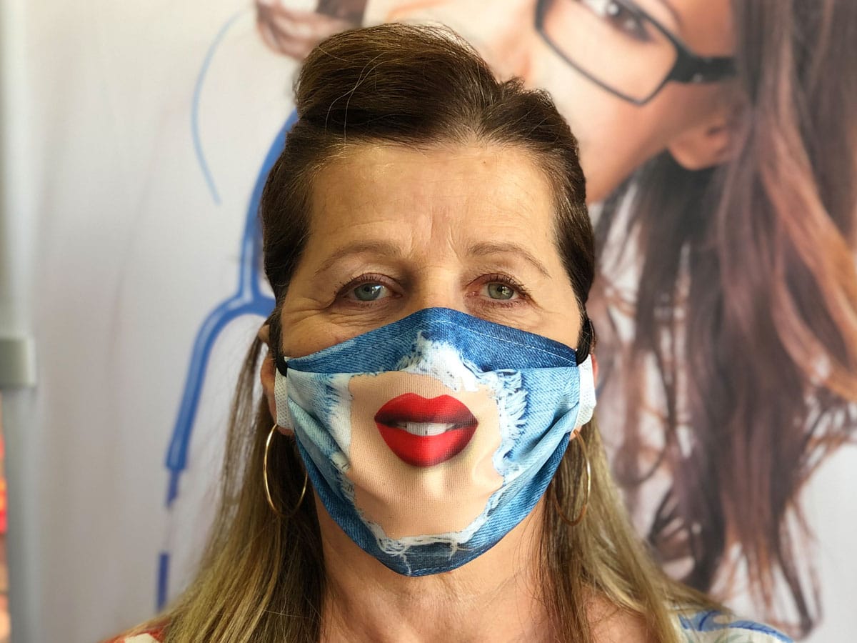 masque barrière femme Jeans troué catégorie 1 certifié DGA lavable lutte coronavirus masque barrière femme imitation Jeans troué contre covid-19 coronavirus
