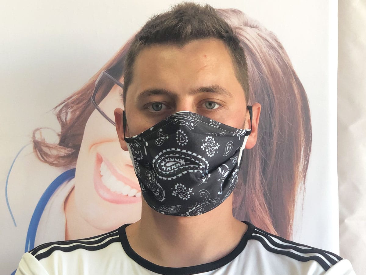 masque barrière lavable catégorie 1 certifié DGA lutte coronavirus masque barrière bandana noir contre covid-19 coronavirus