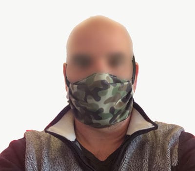 masque barriere personnalisé camouflage militaire réutilisable lavable
