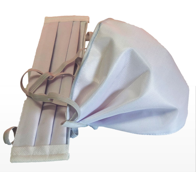 Masque barrière de protection coronavirus Covid-19 blanc masque barrière réutilisable lavable en machine