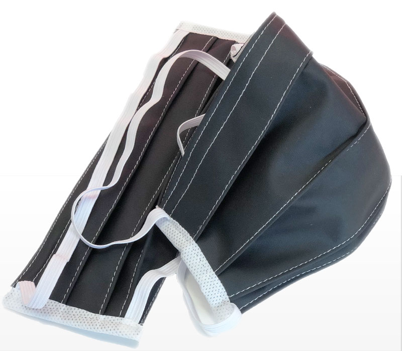 Masque barrière alternatif de couleur noire protection coronavirus Covid-19 masque barriere noir réutilisable lavable en machine