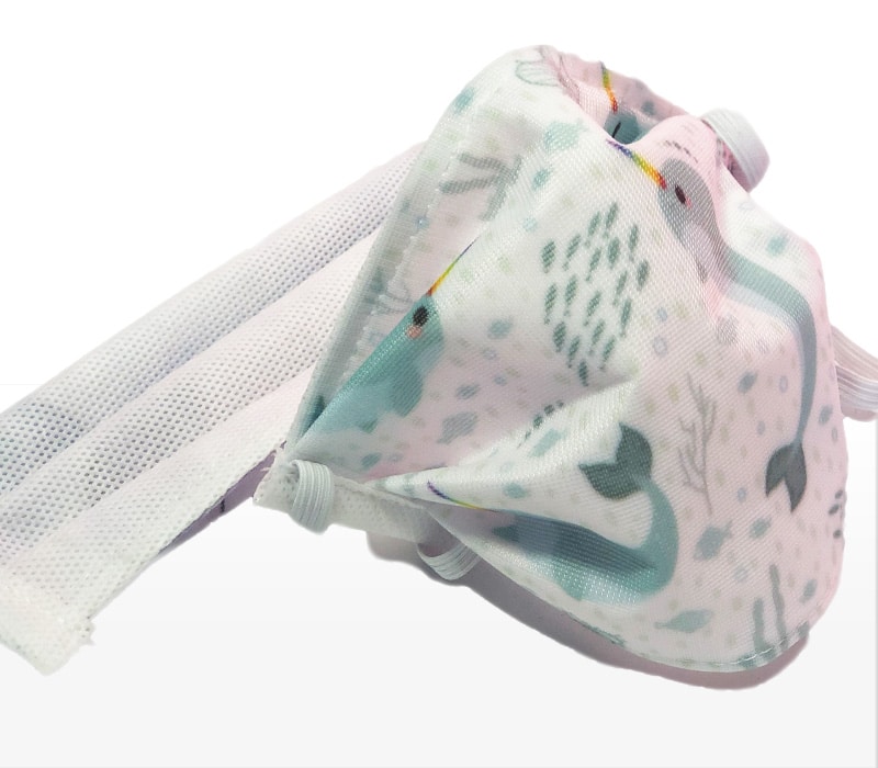 Masque barriere enfant de qualité masque enfant lavable personnalisation baleine unicorne réutilisable lavable en machine