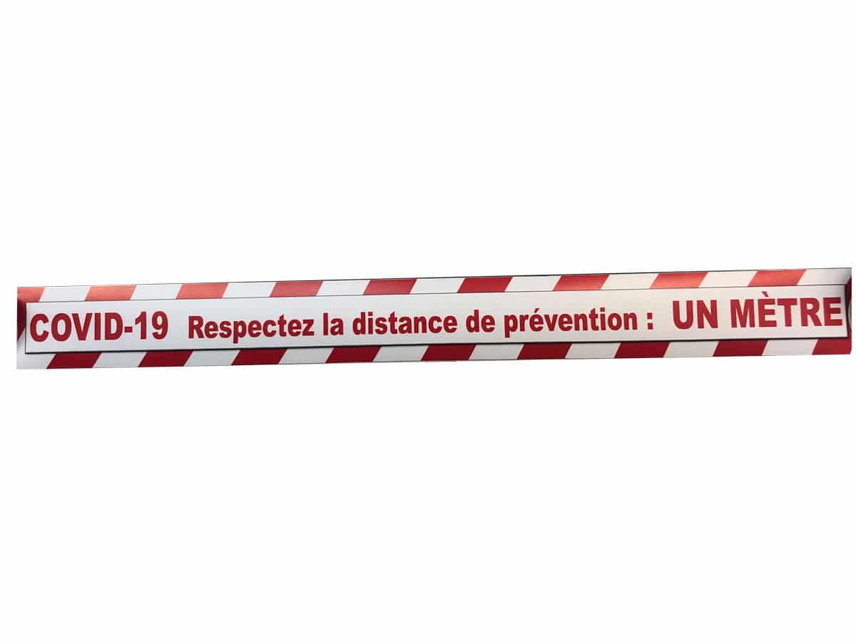 Sticker de sol magasin Coronavirus pas cher Sticker de sol magasin Covid-19 adhésif antidérapant respect des distances coronavirus